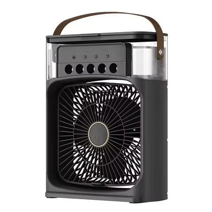 Portable Fan Air Conditioners USB Electric Fan Air Cooler LED Night Light Water Mist Fun 3 in 1 Air Humidifier for Home